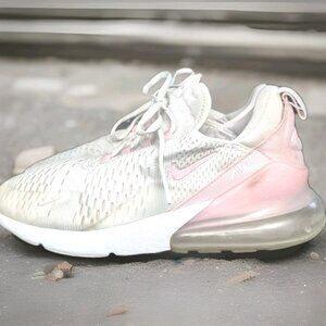 Nike Air Max 270 "White Soft Pink" Athletic Running Shoes Women's Size 8.5